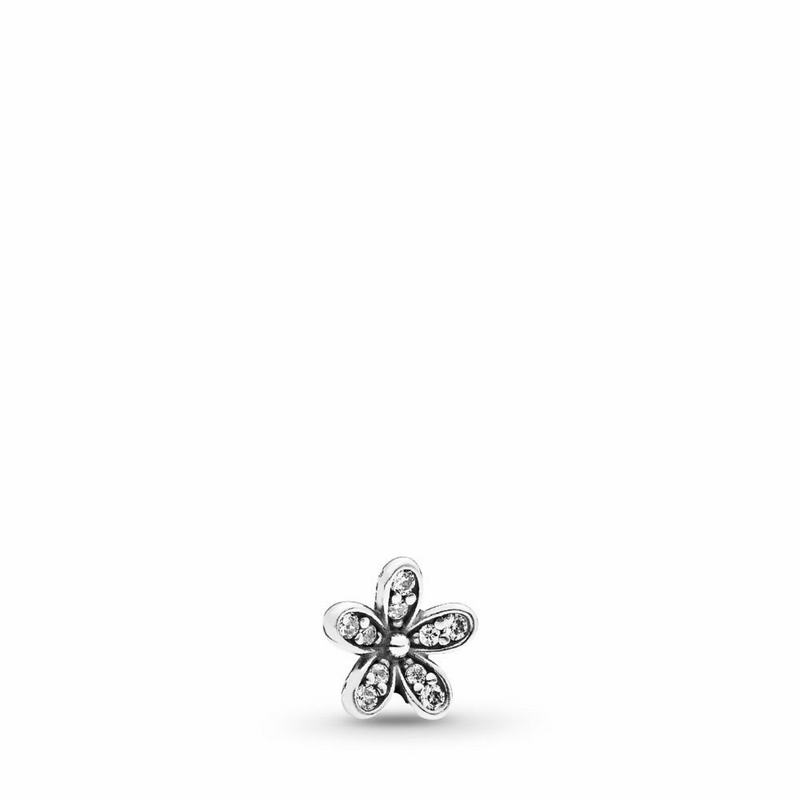 Pandora Australia Sparkling Daisy Petite Locket Charm - Sterling Silver | RYWZQC621